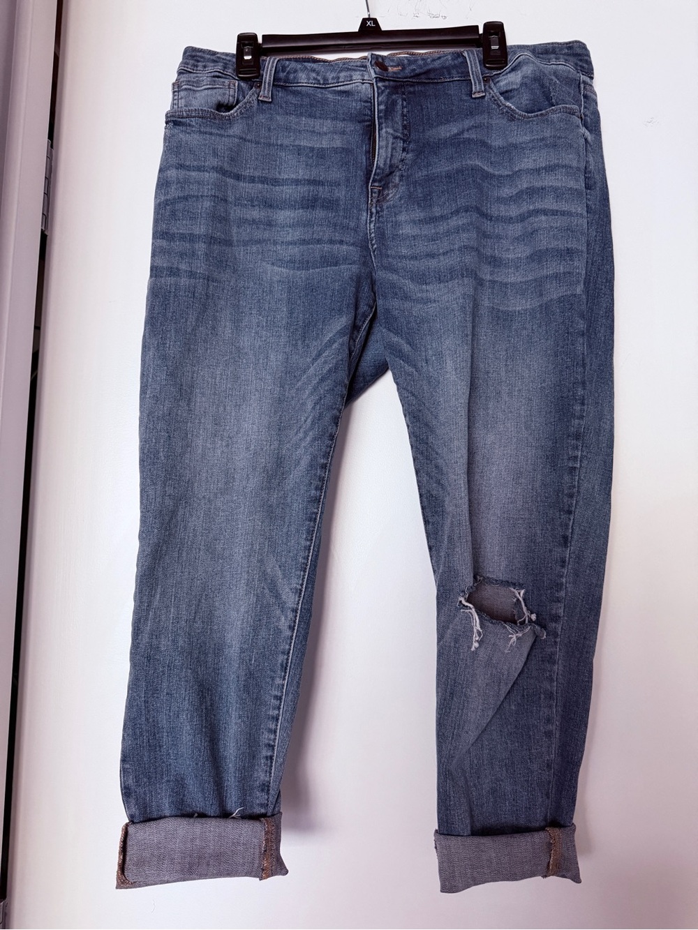 Pistola Classic Mid-Wash Blue Women’s Jeans - Casual Distressed Fit, 16W